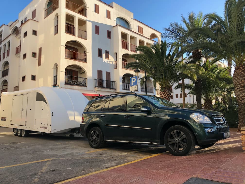 Ibiza enclosed car tranport